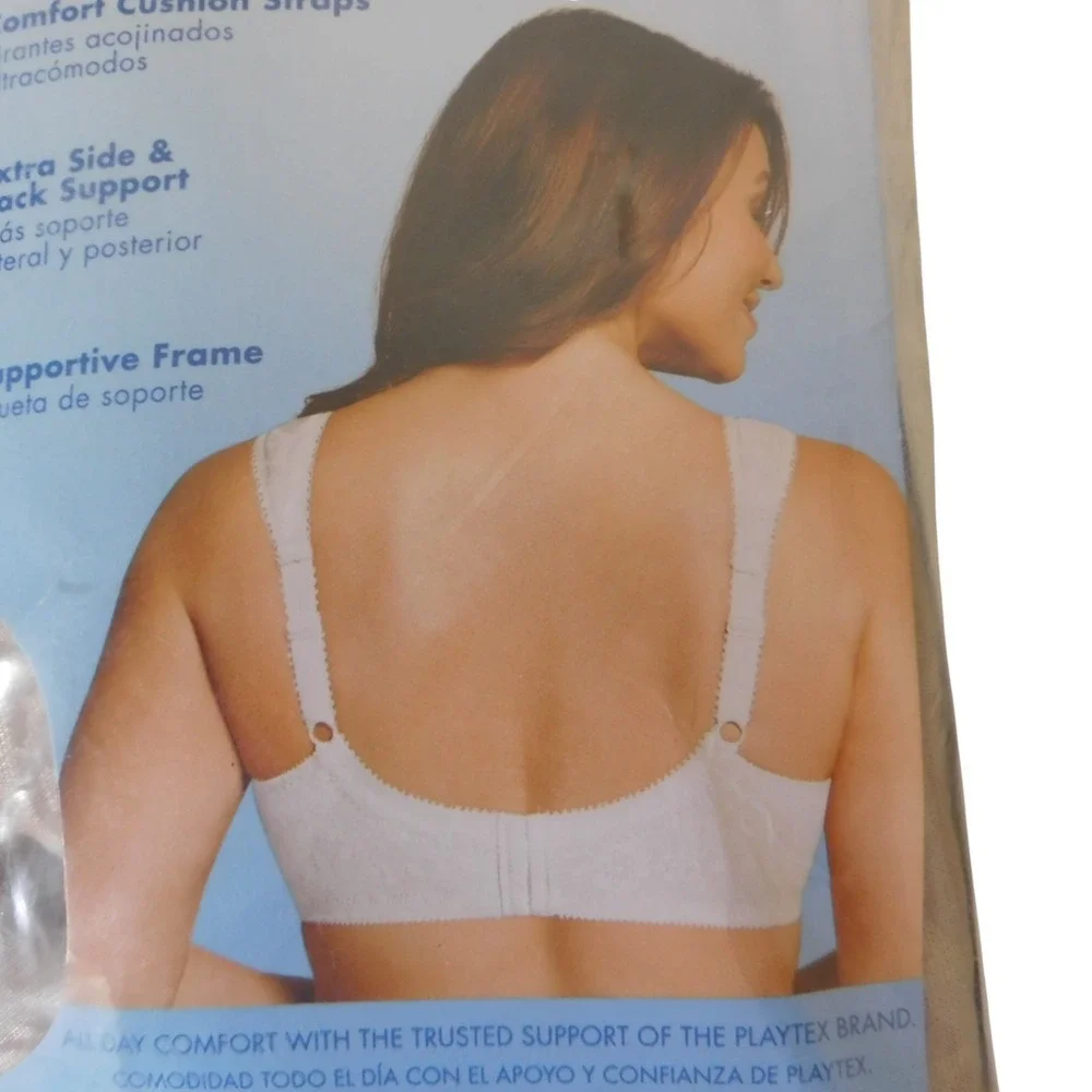 NEW Playtex 18 Hour Ultimate Shoulder Comfort Bra 4693 Wirefree Toffee 54DD Full